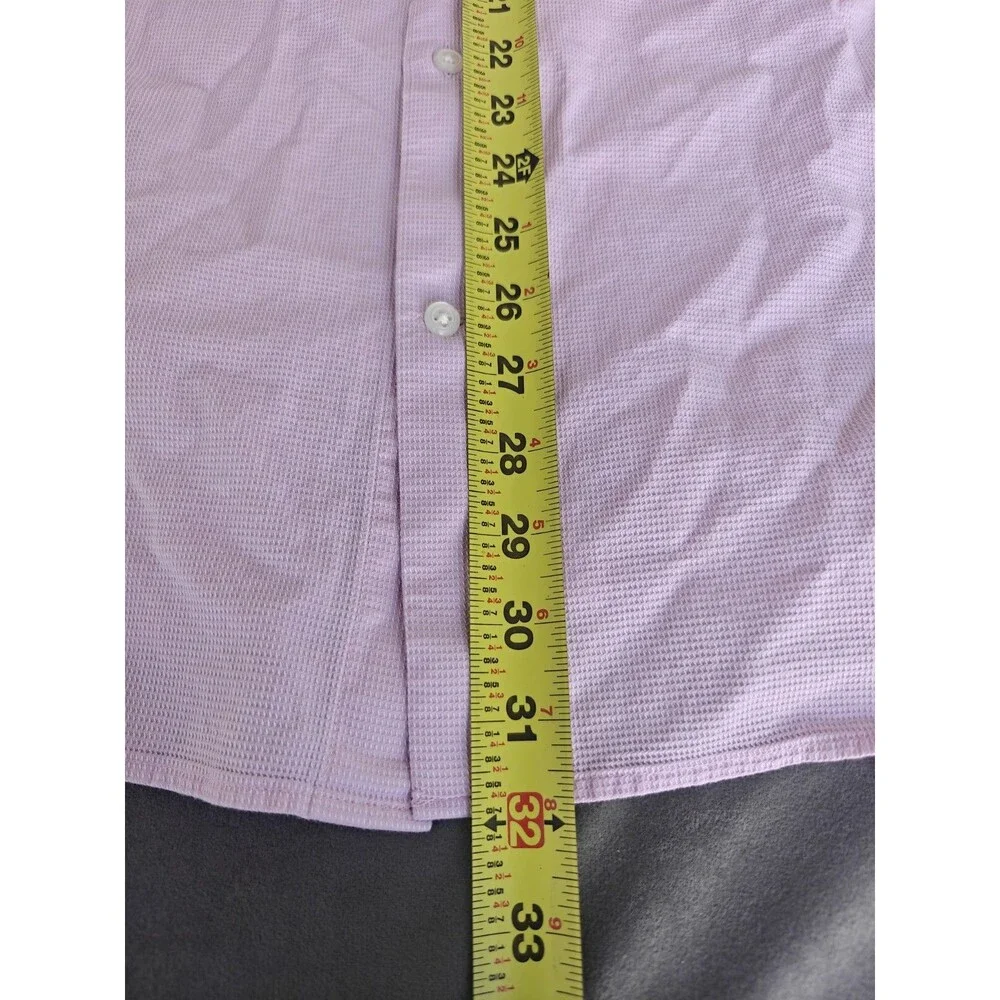 Banana Republic Slim Fit Dress Shirt Mens XXL Pink Textured Button Front